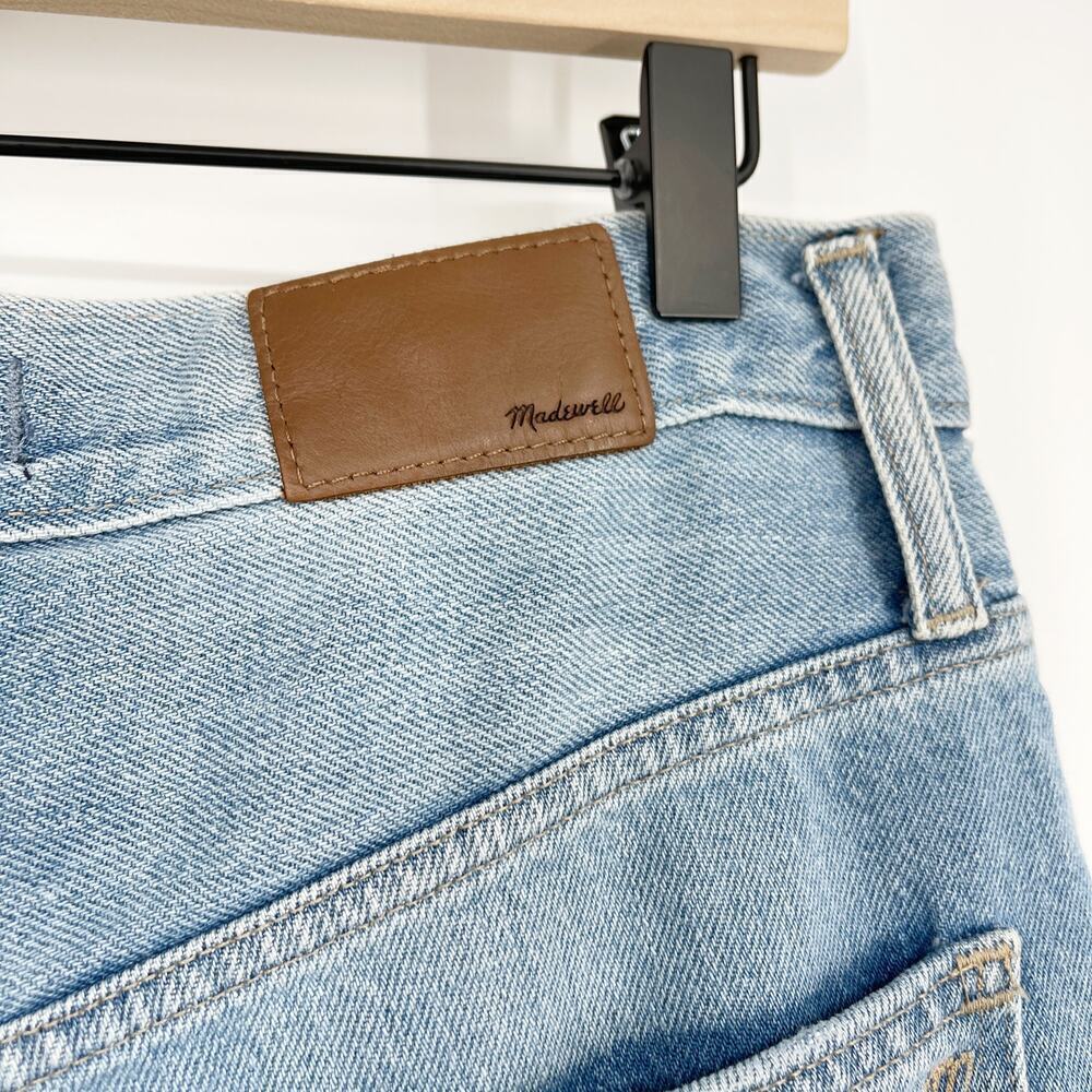 Madewell The Momjean Gilford Wash Ripped Edition Straight Leg High Waist Jean 29 - Picture 9 of 11